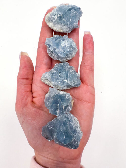 Celestite crystal cluster