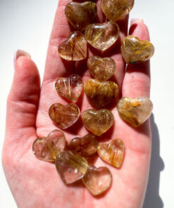 Golden Rutile Quartz heart