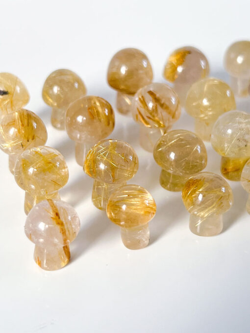 Golden Rutile Quartz mushroom