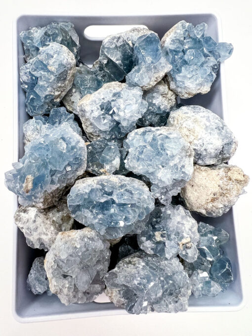 Celestite crystal cluster