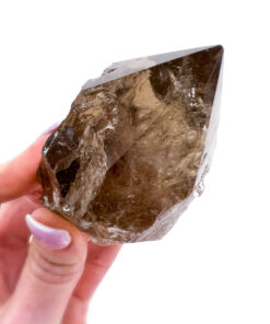 Smoky Quartz half polished point