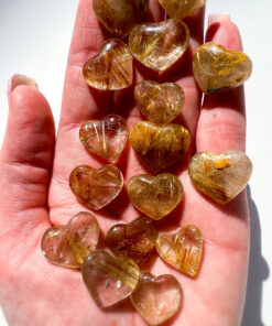 Golden Rutile Quartz heart