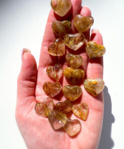 Golden Rutile Quartz heart