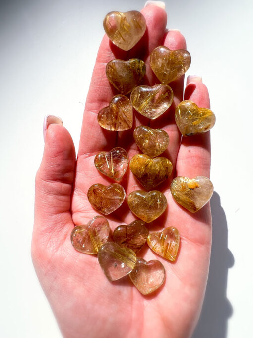 Golden Rutile Quartz heart