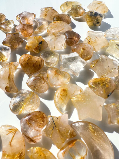 Golden Rutile Quartz Heart - Image 3