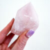 Rose Quartz half polished point