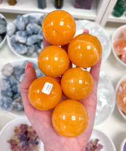 Orange Calcite sphere