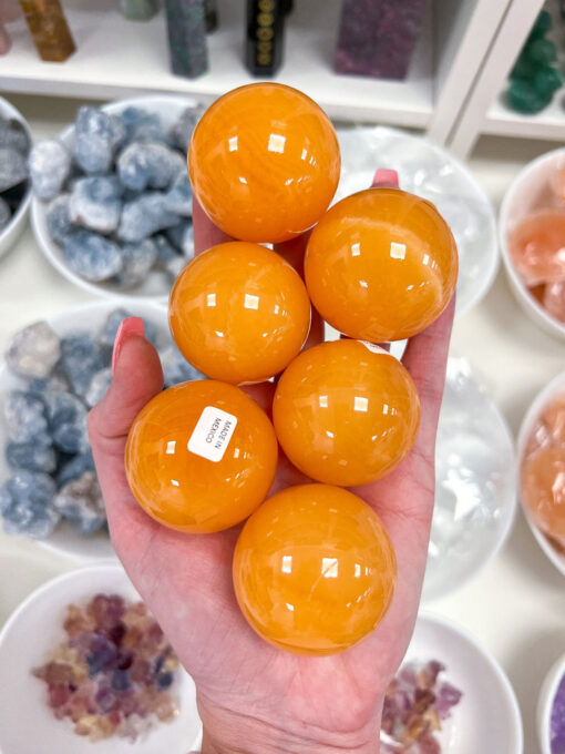 Orange Calcite sphere