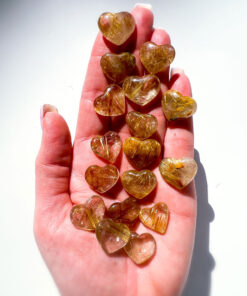 Golden Rutile Quartz heart