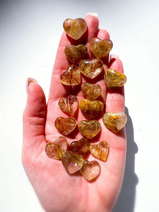 Golden Rutile Quartz heart