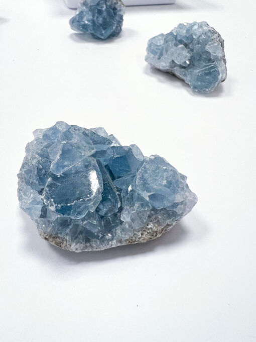 Celestite crystal cluster