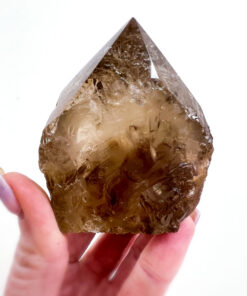 Smoky Quartz half polished point