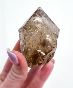 Smoky Quartz half polished point