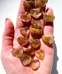 Golden Rutile Quartz heart