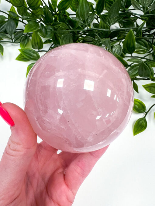 star Rose Quartz sphere