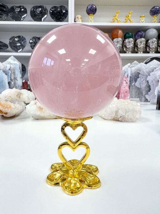 star Rose Quartz sphere