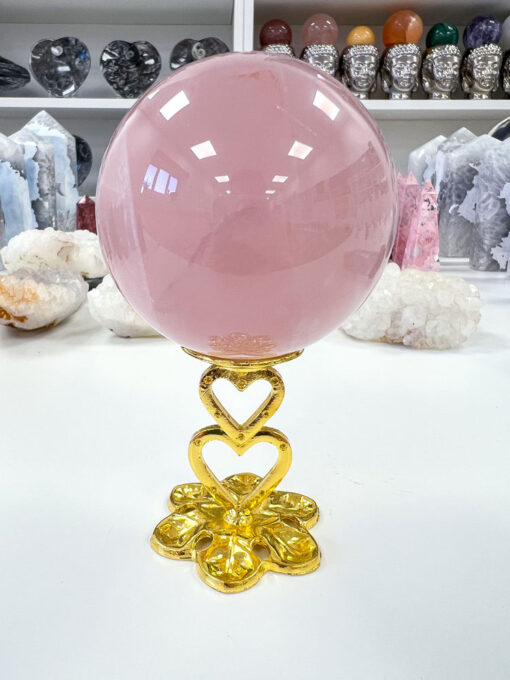 star Rose Quartz sphere