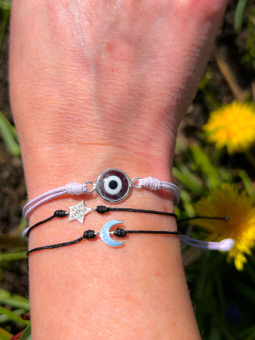 Sterling Silver Adjustable Moon Bracelet