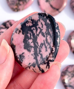 Rhodonite worry stone