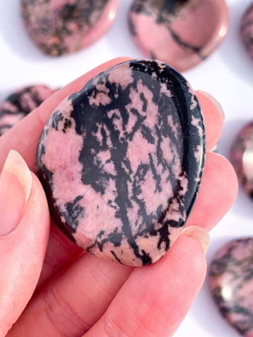 Rhodonite worry stone