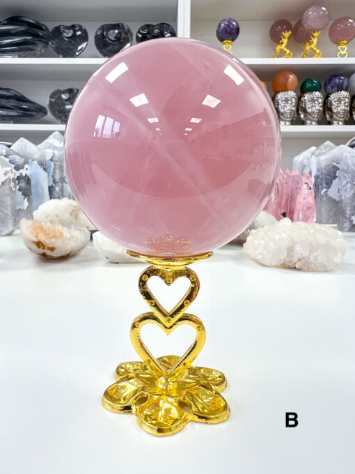 star Rose Quartz sphere