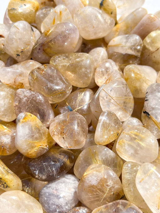 Golden Rutile Quartz tumble