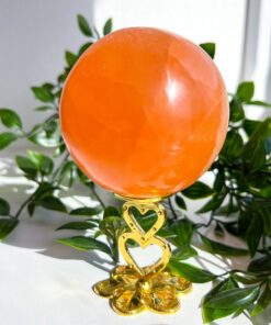 Orange Selenite sphere