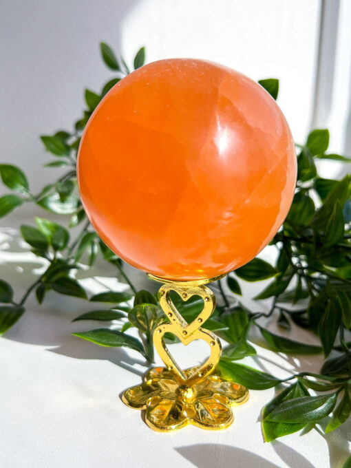 Orange Selenite sphere