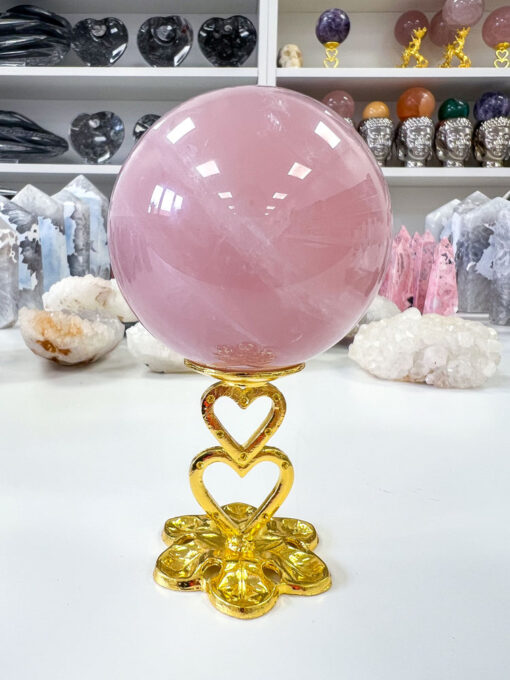 star Rose Quartz sphere