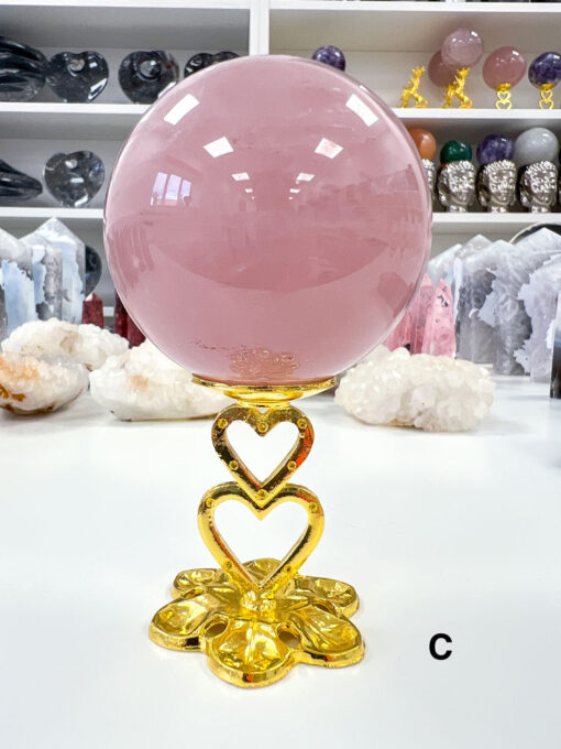 star Rose Quartz sphere