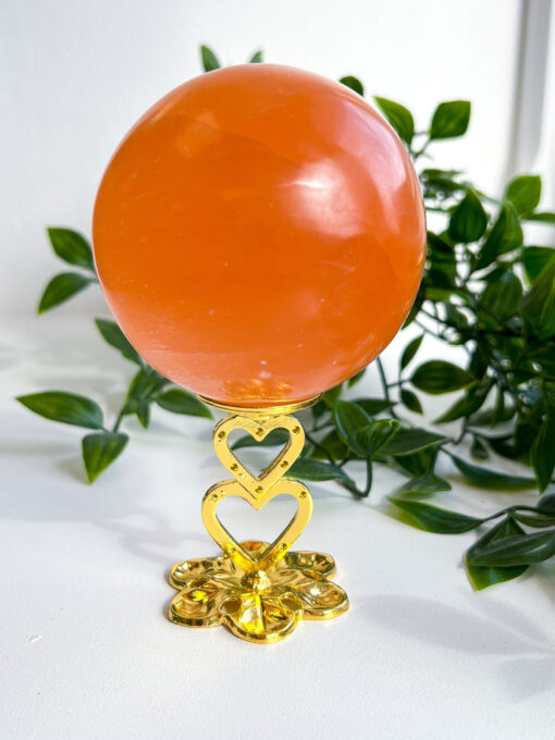 Orange Selenite sphere