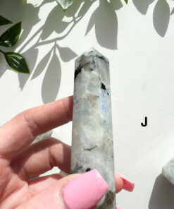 Rainbow Moonstone Point