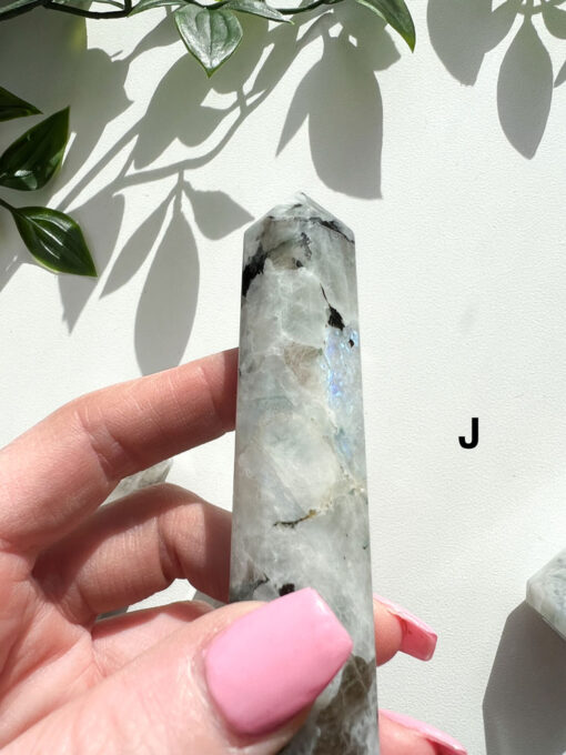 Rainbow Moonstone Point