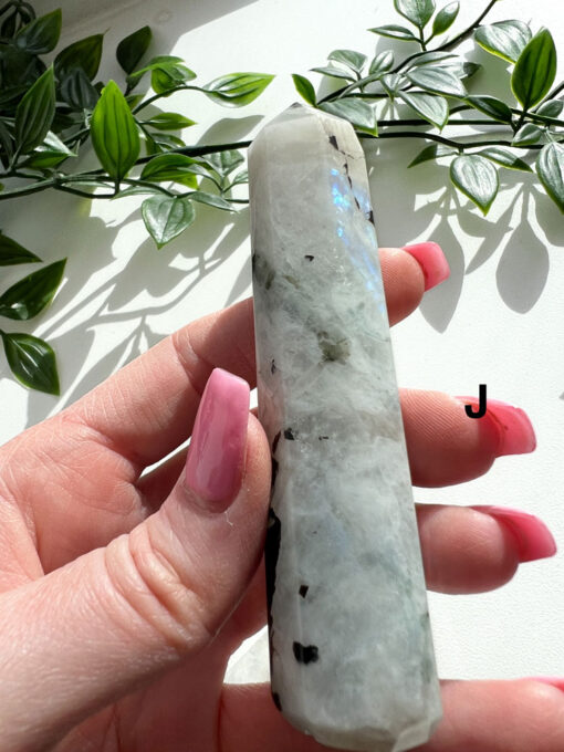 Rainbow Moonstone Point