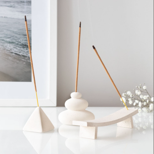 cream incense stick holder