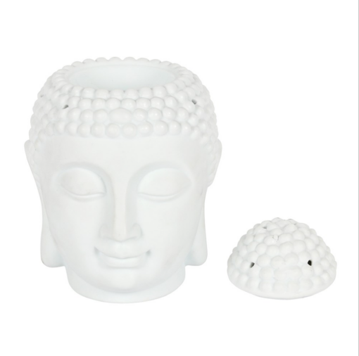 Giant White Buddha Head Oil Burner