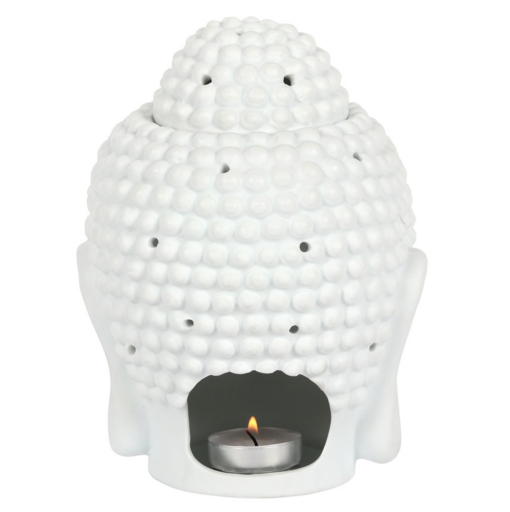 Giant White Buddha Head Oil Burner