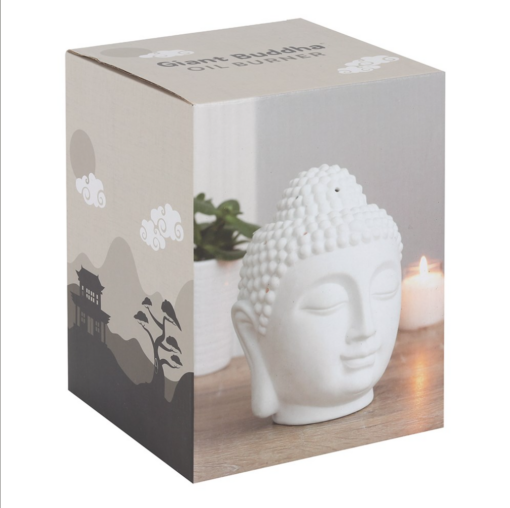 Giant White Buddha Head Oil Burner