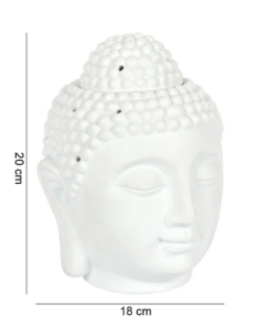 Giant White Buddha Head Oil Burner