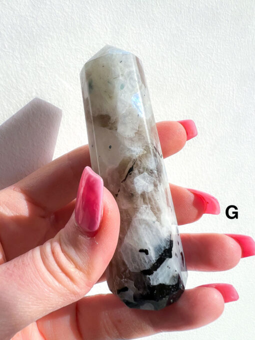 Rainbow Moonstone Point