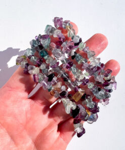 Fluorite chip bracelet