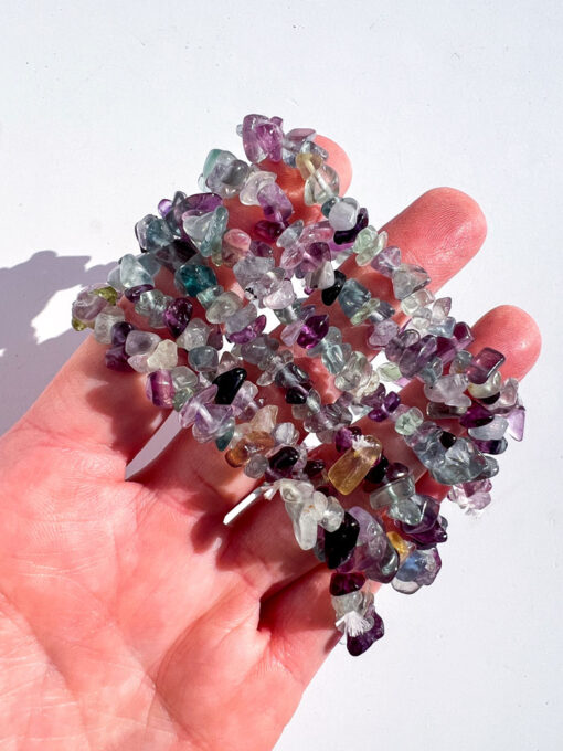 Fluorite chip bracelet