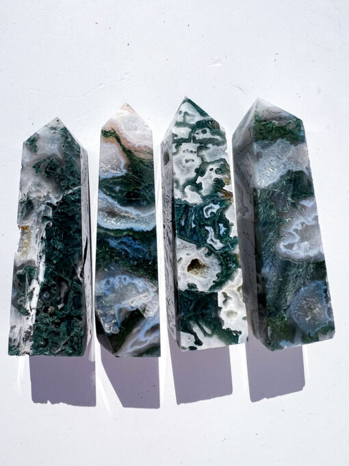 Moss Agate obelisk