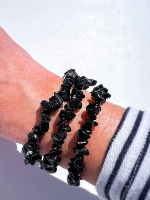 Black Tourmaline chip bracelet