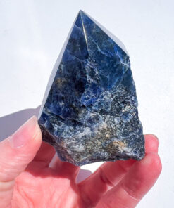 Sodalite half polished point