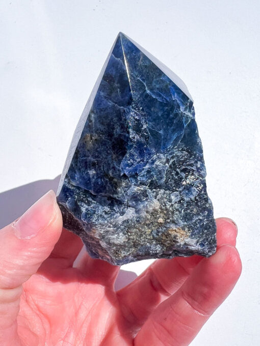 Sodalite half polished point