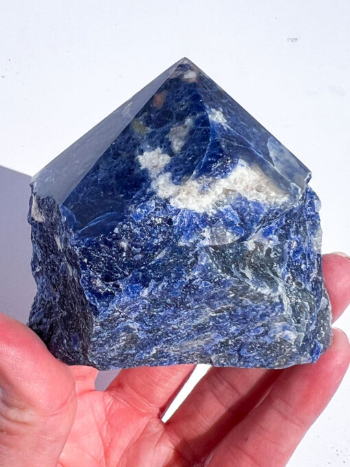 Sodalite half polished point