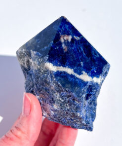 Sodalite half polished point