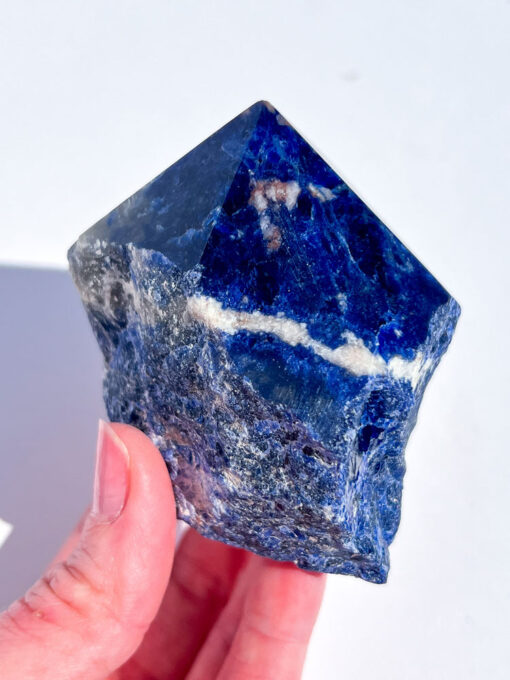 Sodalite half polished point