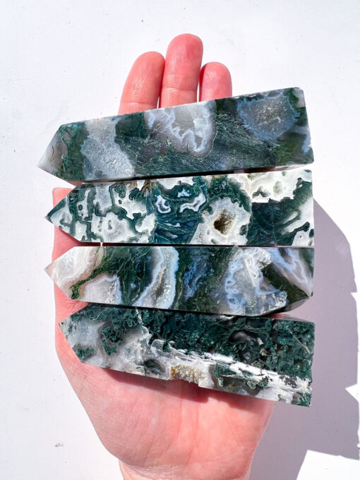 Moss Agate obelisk